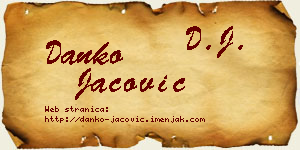 Danko Jačović vizit kartica